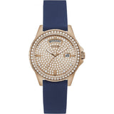 GUESS GW0358L1 BLUE RUBBER STRAP WOMEN'S WATCH