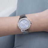 Guess Chronograph Blue Dial Silver Stainless Steel Women Watch GW0410L1