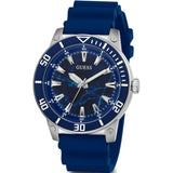 Guess Analog Blue Dial And Rubber Strap Men Watch GW0420G1