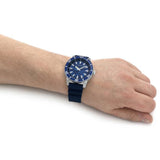 Guess Analog Blue Dial And Rubber Strap Men Watch GW0420G1