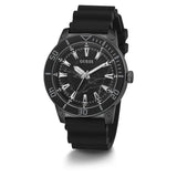 Guess Analog Black Dial And Rubber Strap Men Watch GW0420G3