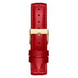 Guess Analog Red Dial And Leather Strap Women Watch GW0435L1