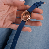 Guess Rose Gold Dial With Blue Strap Women Watch GW0453L1