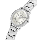GUESS SILVER TONE CASE SILVER TONE STAINLESS STEEL WOMEN'S WATCH GW0468L1