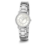 GUESS SILVER TONE CASE SILVER TONE STAINLESS STEEL WOMEN'S WATCH GW0468L1
