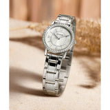 GUESS SILVER TONE CASE SILVER TONE STAINLESS STEEL WOMEN'S WATCH GW0468L1