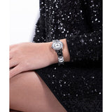 GUESS SILVER TONE CASE SILVER TONE STAINLESS STEEL WOMEN'S WATCH GW0468L1