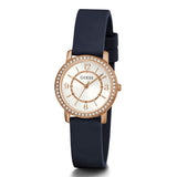 GUESS ROSE GOLD CASE & BLUE SILICONE STRAP WOMEN'S WATCH GW0469L2