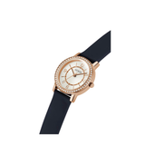 GUESS ROSE GOLD CASE & BLUE SILICONE STRAP WOMEN'S WATCH GW0469L2