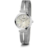 Guess Silver Mesh Bracelet Strap Women Watch GW0471L1