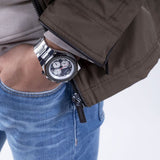 Guess Empire Chronograph Silver Stainless Steel Strap Men Watch GW0489G1