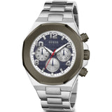 Guess Empire Chronograph Silver Stainless Steel Strap Men Watch GW0489G1