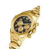 Guess Chronograph Black Dial Gold Stainless Steel Strap Men Watch GW0489G2