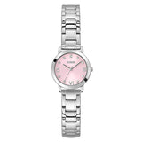 Guess Analog Pink Dial Silver Stainless Steel Strap Women Watch GW0532L1