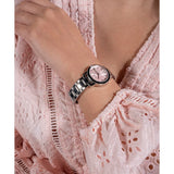 Guess Analog Pink Dial Silver Stainless Steel Strap Women Watch GW0532L1