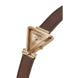 Guess Triangle Brown Leather Strap Women Watch GW0548L2