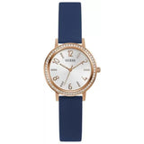Guess White Dial And Blue Silicon Strap Women Watch GW0591L1