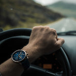 ARIES GOLD URBAN ETERNAL ROSE GOLD STAINLESS STEEL G 103 RG-BU BLUE LEATHER STRAP MEN'S WATCH - H2 Hub Watches