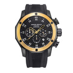 ARIES GOLD CHRONOGRAPH VENTURER GOLD STAINLESS STEEL G 7012Z BK-G BLACK SILICONE STRAP MEN'S WATCH - H2 Hub Watches