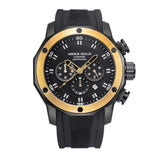 ARIES GOLD CHRONOGRAPH VENTURER GOLD STAINLESS STEEL G 7012Z BK-G BLACK SILICONE STRAP MEN'S WATCH - H2 Hub Watches