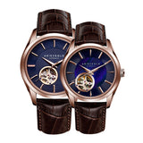 Aries Gold Inspira Brown Couple's Watch - Open Heart | G 9022 & L 9023 RG-BU