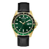 GUESS GW0221G1 BLACK LEATHER MEN'S WATCH