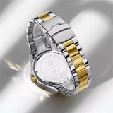 NAVIFORCE NF9198 G/B QUARTZ STEEL WATERPROOF CHRONOGRAPH WRISTWATCH FOR MEN