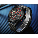 NAVIFORCE NF9068L B/R/B ANALOG LEATHER MEN'S WATCH