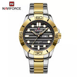 NAVIFORCE NF9198 G/B QUARTZ STEEL WATERPROOF CHRONOGRAPH WRISTWATCH FOR MEN