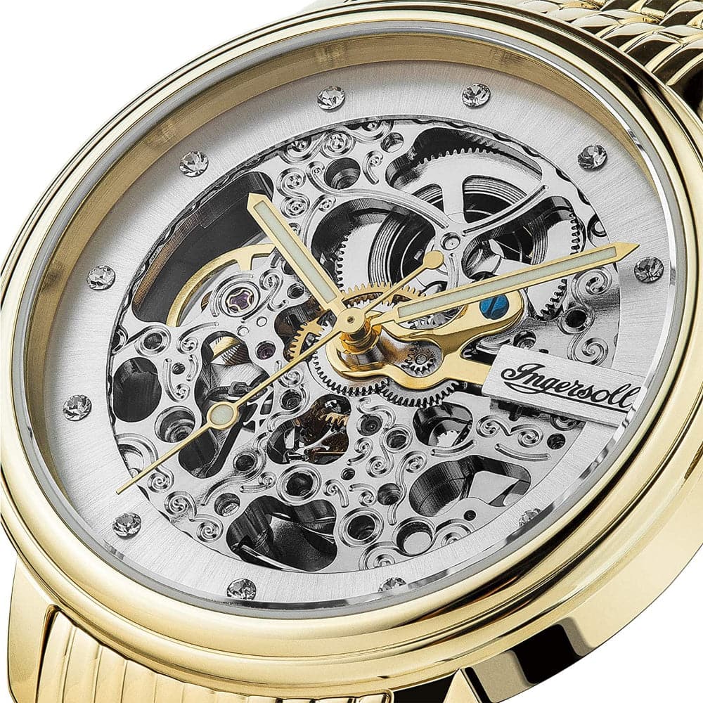 INGERSOLL CROWN AUTOMATIC GOLD STAINLESS STEEL I06103 MEN'S WATCH - H2 Hub Watches