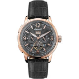 Ingersoll The Regent Automatic Gold Stainless Steel I00302 Black Leather Strap Men's Watch