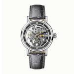 Ingersoll The Herald Automatic Silver Stainless Steel I00402 Grey Leather Strap Men's Watch - H2 Hub Watches