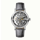 Ingersoll The Herald Automatic Silver Stainless Steel I00402 Grey Leather Strap Men's Watch - H2 Hub Watches