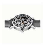 Ingersoll The Herald Automatic Silver Stainless Steel I00402 Grey Leather Strap Men's Watch - H2 Hub Watches