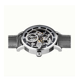 Ingersoll The Herald Automatic Silver Stainless Steel I00402 Grey Leather Strap Men's Watch - H2 Hub Watches
