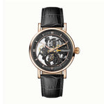 Ingersoll The Herald Automatic Gold Stainless Steel I00403 Black Leather Strap Men's Watch - H2 Hub Watches