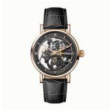 Ingersoll The Herald Automatic Gold Stainless Steel I00403 Black Leather Strap Men's Watch - H2 Hub Watches