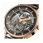 Ingersoll The Herald Automatic Gold Stainless Steel I00403 Black Leather Strap Men's Watch - H2 Hub Watches