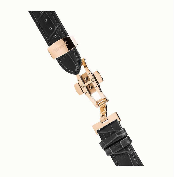 Ingersoll The Herald Automatic Gold Stainless Steel I00403 Black Leather Strap Men's Watch - H2 Hub Watches