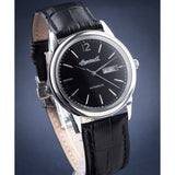 INGERSOLL I00502 THE NEW HAVEN BLACK LEATHER STRAP MEN'S WATCH