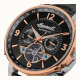 INGERSOLL THE GRAFTON I00702B BLACK LEATHER MEN'S WATCH