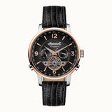 INGERSOLL THE GRAFTON I00702B BLACK LEATHER MEN'S WATCH