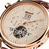 Ingersoll The New England Automatic Gold Stainless Steel I00901 Brown Leather Strap Men's Watch