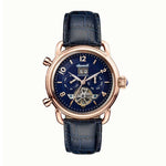 Ingersoll The New England Automatic Gold Stainless Steel I00902 Blue Leather Strap Men's Watch - H2 Hub Watches
