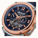 Ingersoll The Michigan Automatic I01101B Blue Leather Strap Men's Watch