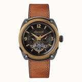 Ingersoll The Michigan Automatic Gold Stainless Steel I01104 Light Brown Leather Strap Men's Watch