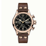 INGERSOLL THE ARMSTRONG AUTOMATIC ROSE GOLD STAINLESS STEEL I02201 BROWN LEATHER STRAP MEN'S WATCH - H2 Hub Watches