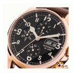 INGERSOLL THE ARMSTRONG AUTOMATIC ROSE GOLD STAINLESS STEEL I02201 BROWN LEATHER STRAP MEN'S WATCH - H2 Hub Watches
