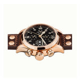 INGERSOLL THE ARMSTRONG AUTOMATIC ROSE GOLD STAINLESS STEEL I02201 BROWN LEATHER STRAP MEN'S WATCH - H2 Hub Watches