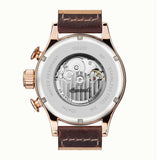 INGERSOLL THE ARMSTRONG AUTOMATIC ROSE GOLD STAINLESS STEEL I02201 BROWN LEATHER STRAP MEN'S WATCH - H2 Hub Watches